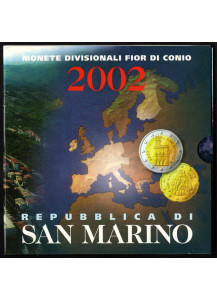 2002 Set Ufficiale 8 Pezzi San Marino 1° Emissione in Euro